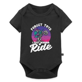 Forget toys I just want to drive - Baby Premium short-sleeve bodysuit - black - Front