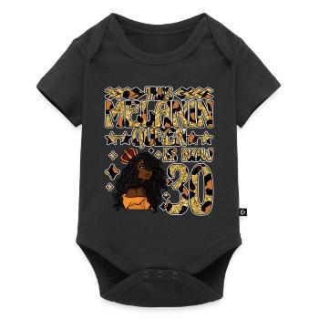 This Melanin Queen is now 30 black - Baby Premium short-sleeve bodysuit - black - Front