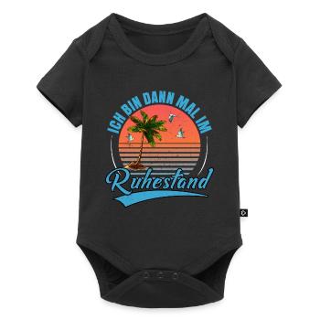 Ruhestand Retro Opa Großvater - Baby Premium Kurzarmbody - Schwarz - Vorne