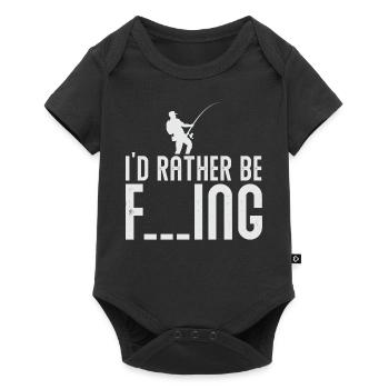 Angeln versuchen - Baby Premium Kurzarmbody - Schwarz - Vorne