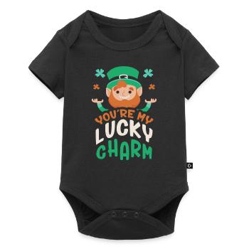 Tu es mon porte-bonheur Irlandais Irlande Irlandais - Body à manches courtes Premium Bébé - noir - Devant