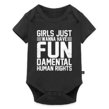 Girls Just Want To Have Human Rights - Baby Premium short-sleeve bodysuit - black - Front