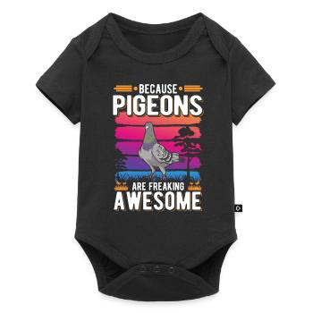 Because Pigeons are freaking awesome Taube - Baby Premium short-sleeve bodysuit - black - Front
