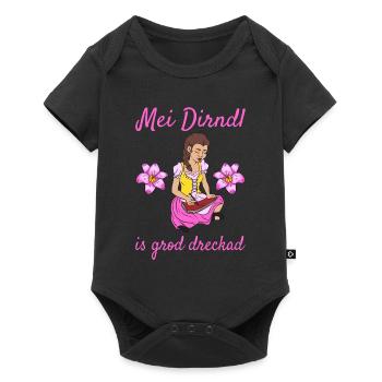 Damen Dirndl Ersatz Trachten Ersatz Bluse Kirmes - Baby Premium Kurzarmbody - Schwarz - Vorne