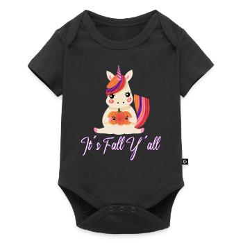 Chère Licorne Thanksgiving Automne - Body à manches courtes Premium Bébé - noir - Devant