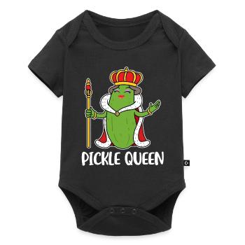 Pickle Queen Cucumber Gift - Baby Premium short-sleeve bodysuit - black - Front