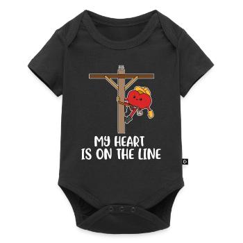 My Heart Is On The Line ElectricIan Gift - Baby Premium short-sleeve bodysuit - black - Front