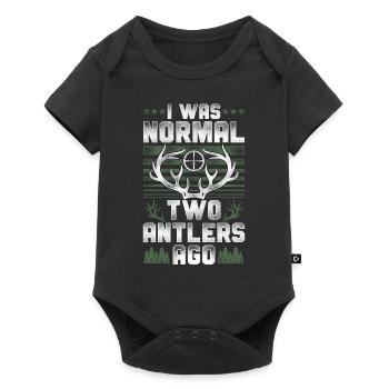 Buck Deer Hunting Hunter Vintage - Body à manches courtes Premium Bébé - noir - Devant
