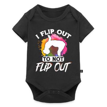 Parkour Freerunning Traceur - Baby Premium Kurzarmbody - Schwarz - Vorne