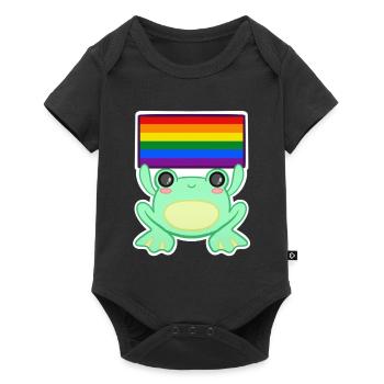 Froggy Pride - Baby Premium short-sleeve bodysuit - black - Front