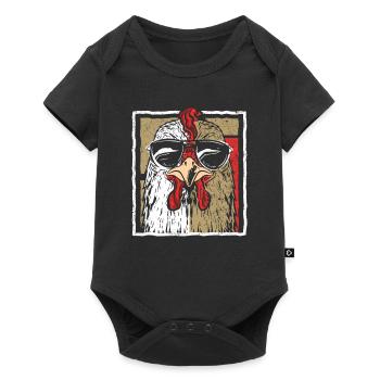 Chicken Mom Papa - Gardien de poulet - Body à manches courtes Premium Bébé - noir - Devant
