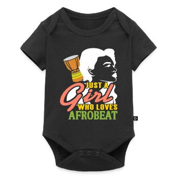 Juste une fille qui aime le cadeau de t-shirt afrobeat - Body à manches courtes Premium Bébé - noir - Devant