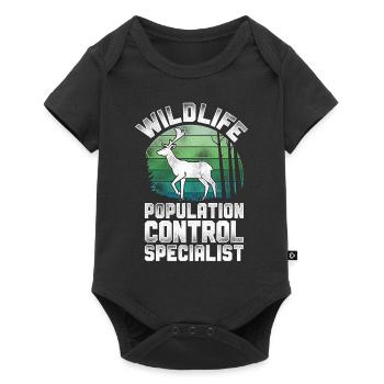 Buck Deer Hunting Hunter Vintage - Baby Premium short-sleeve bodysuit - black - Front