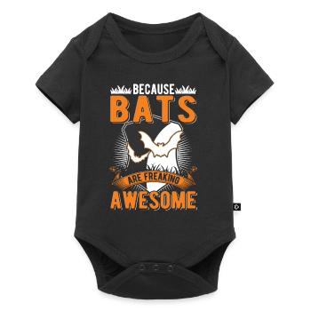 Because Bats are freaking awesome bat - Baby Premium short-sleeve bodysuit - black - Front