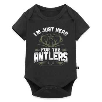 Buck Deer Hunting Hunter Vintage - Body à manches courtes Premium Bébé - noir - Devant