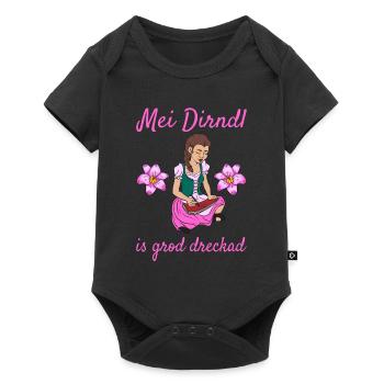 Damen Dirndl Ersatz Trachten Ersatz Bluse Kirmes - Baby Premium Kurzarmbody - Schwarz - Vorne