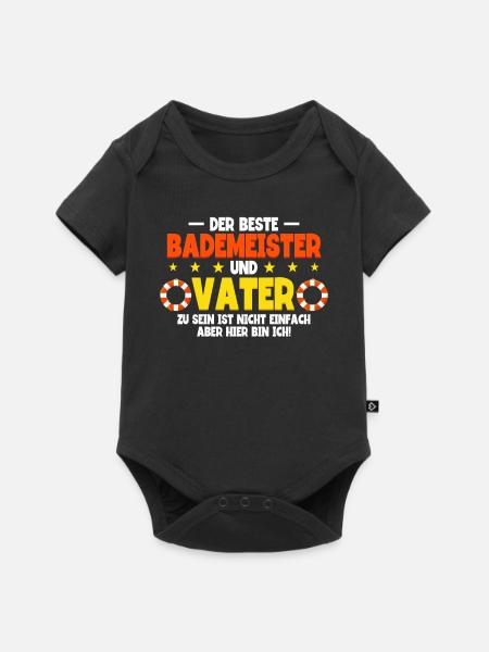 Rettungsschwimmer Bademeister - Baby Premium Kurzarmbody - Schwarz
