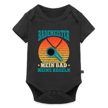 Rettungsschwimmer Bademeister - Baby Premium Kurzarmbody - Schwarz - Vorne
