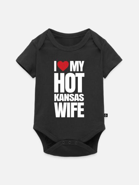 Liebe Kansas Frau Geschenk - Baby Premium Kurzarmbody - Schwarz