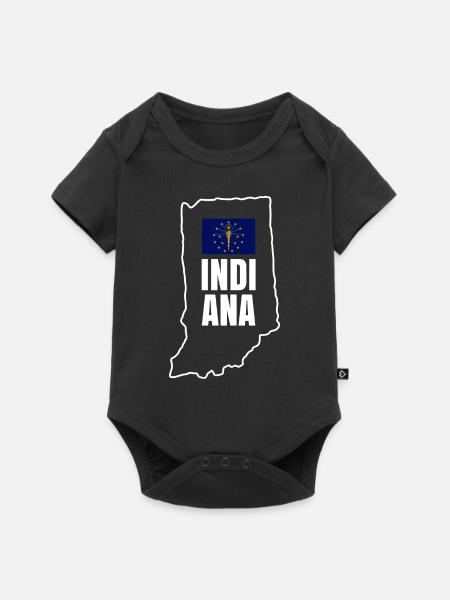 Indiana haus geschenk - Baby Premium Kurzarmbody - Schwarz