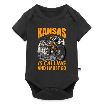 Cadeau de voyage au Kansas - Body à manches courtes Premium Bébé - noir - Devant