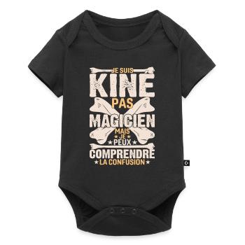Je Suis Kiné Pas Magicien - Body à manches courtes Premium Bébé - noir - Devant