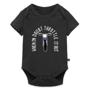 In case of doubt, step on the gas - Dirt Bike Motocross - Baby Premium short-sleeve bodysuit - black - Front