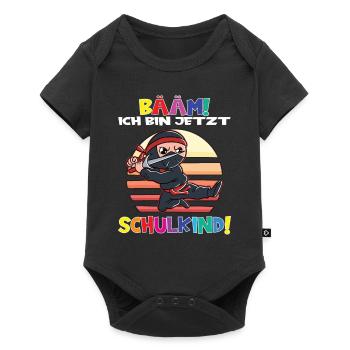 Bääm! Ich Bin Jetzt Schulkind Einschulung - Baby Premium Kurzarmbody - Schwarz - Vorne