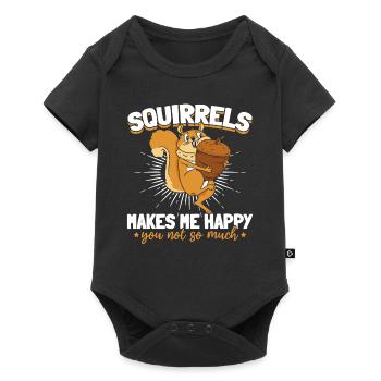 L’écureuil ne me rend pas si heureux - - Body à manches courtes Premium Bébé - noir - Devant