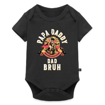 Papa Daddy Dad Bruh - Body à manches courtes Premium Bébé - noir - Devant