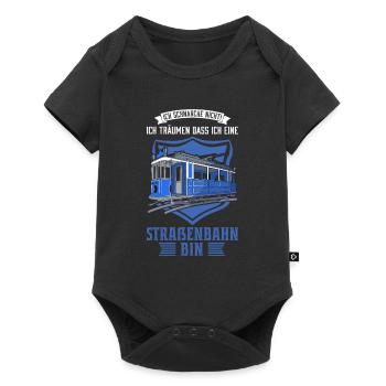 Straßenbahn Geschenk Straßenbahnfahrer Tram S-Bahn - Baby Premium Kurzarmbody - Schwarz - Vorne