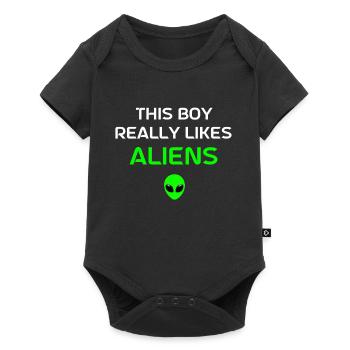 Alien Geschenk Außerirdische Ufo Area 51 Sci-fi - Baby Premium Kurzarmbody - Schwarz - Vorne