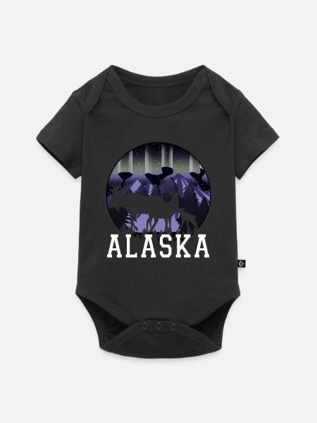 Alaska - Baby Premium Kurzarmbody - Schwarz