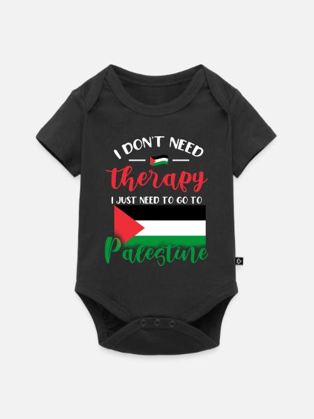 Palästina - Baby Premium Kurzarmbody - Schwarz