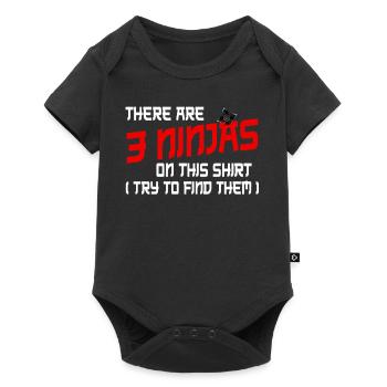 Ninja Ninjutsu Judo Katana Enfants Shuriken Guerrier - Body à manches courtes Premium Bébé - noir - Devant