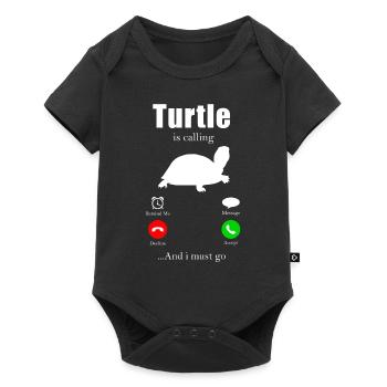 Turtle Gift Kids Reptiles Sea Beach - Baby Premium short-sleeve bodysuit - black - Front