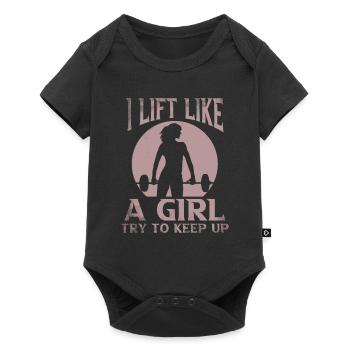 Bodybuilding Weight Training Fitness Muscle Building - Baby Premium short-sleeve bodysuit - black - Front