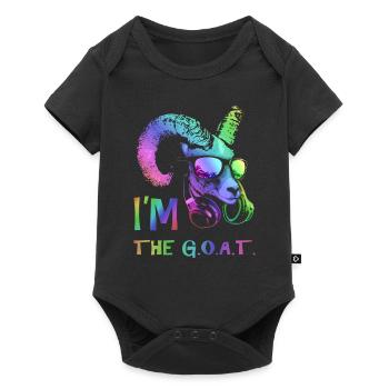 Soy el animal de música genial y divertido de la - Body à manches courtes Premium Bébé - noir - Devant