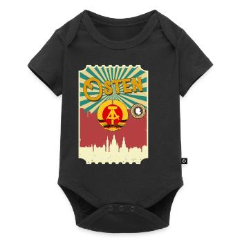 Ostdeutschland Tshirt Herren Ossi Dresden NVA DDR - Baby Premium Kurzarmbody - Schwarz - Vorne