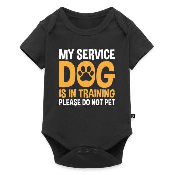 Mon Chien D'assistance Est En Formation - Body à manches courtes Premium Bébé - noir - Devant