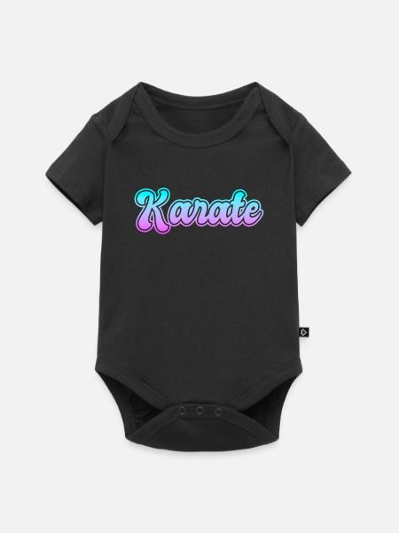 Karate - Baby Premium Kurzarmbody - Schwarz