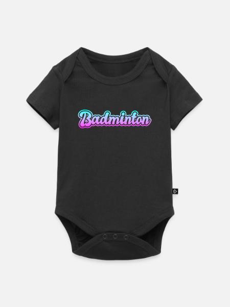 badminton - Baby Premium Kurzarmbody - Schwarz