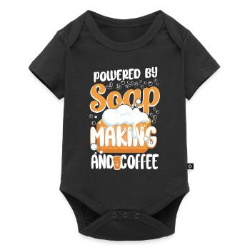 Soap Making Crafting Powered By - Baby Premium short-sleeve bodysuit - black - Front