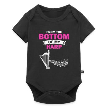 Conception de harpe pour harpistes et harpistes - Body à manches courtes Premium Bébé - noir - Devant