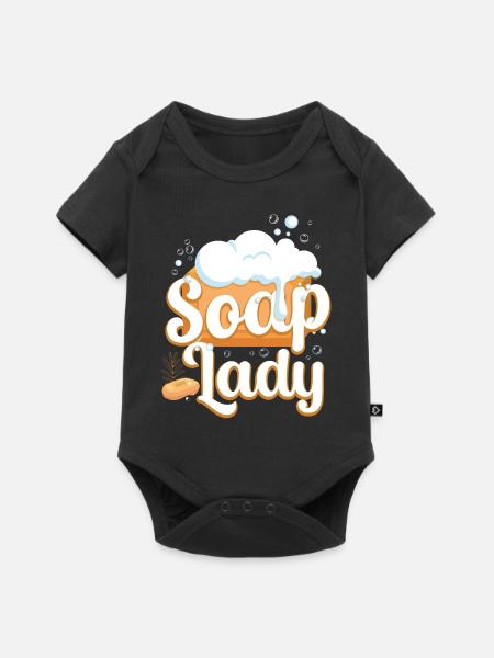Soap Making Crafting Soap Lady - Baby Premium Kurzarmbody - Schwarz