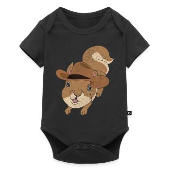 Cowboy Animal Motif Gift Squirrel - Baby Premium short-sleeve bodysuit - black - Front