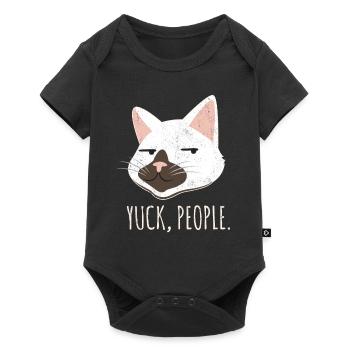 Yuck, People. Funny Cat Lovers Cat Mom Love Cats C - Baby Premium short-sleeve bodysuit - black - Front