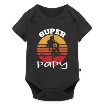 Super papy - Body à manches courtes Premium Bébé - noir - Devant
