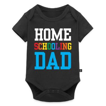 Homeschooling Father Papa Homeschool Father's Day - Baby Premium short-sleeve bodysuit - black - Front