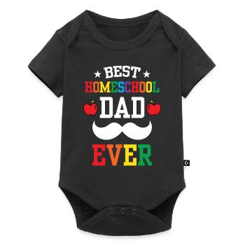 Best Homeschool Papa Ever Homeschooling - Baby Premium short-sleeve bodysuit - black - Front